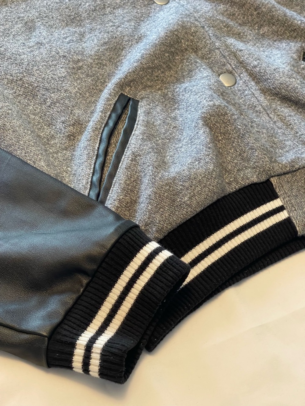 Victoria's Secret Grey & Black Retro Varsity Jacket - Picture 9 of 13